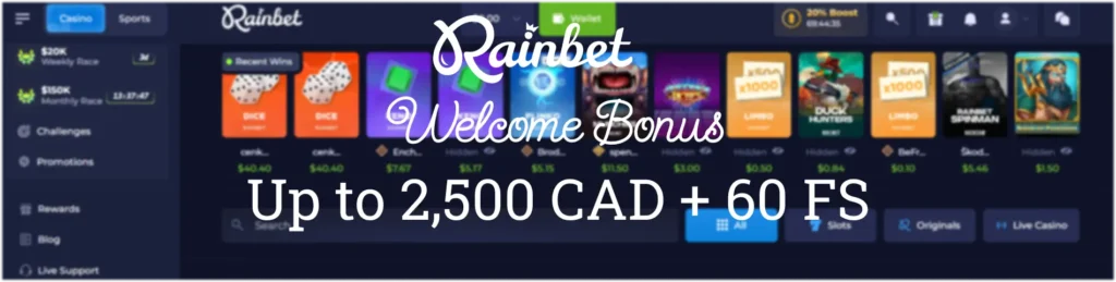 Rainbet Casino Welcome Bonus