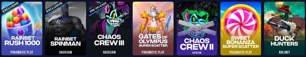 Rainbet casino slots