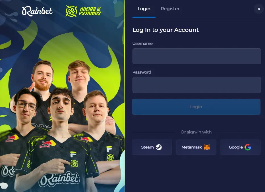 Rainbet login