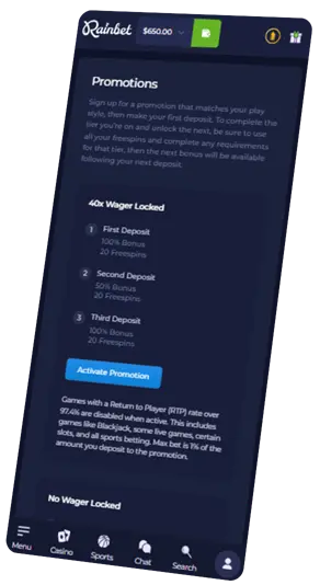 rain bet promo code